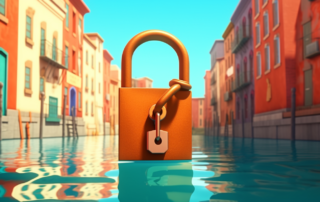 "secure padlock symbolizing protection in real estate transactions"