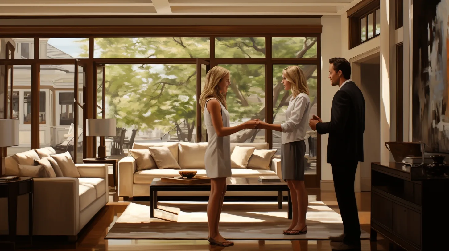 Real estate agent discussing with a client