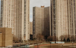 Urban residential buildings with recreational space