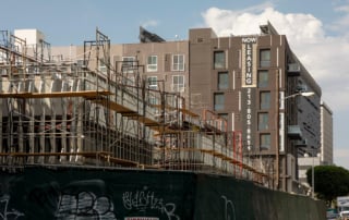 Image of a los angeles construction site with new building leasing