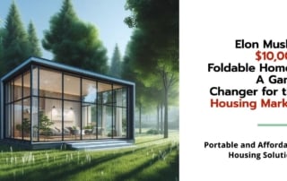 Image of a modern, compact home with floor-to-ceiling windows in a tranquil forest setting.