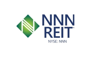 Nnn reit logo with green geometric design and nyse: nnn text