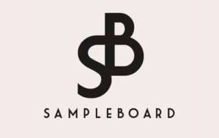 Logo of overlapping 's' and 'b' on beige background