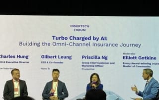 Image of panel discussion on ai in insurance at hong kong fintech week 2024