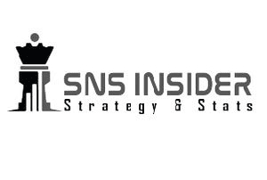 This image features the sns insider logo with a stylized design, featuring a chess piece symbol in black and gray, alongside the tagline "strategy & stats. "