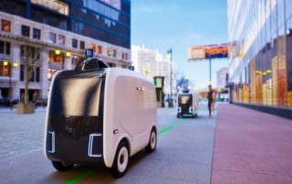 Autonomous delivery vehicles in an urban setting