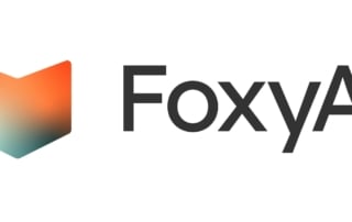 Logo of foxyai with angular, colorful fox design