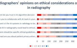 Bar chart showing radiographers' views on ai ethics.