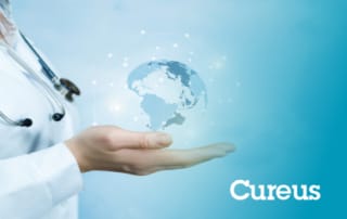 Healthcare professional presenting global telehealth concept