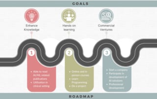 Image of roadmap guiding healthcare professionals in ai