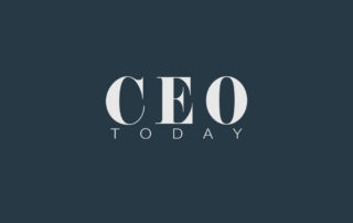 Logo of ceo today with dark blue background