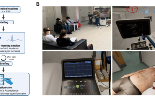 Flowchart and simulation visuals of medical training