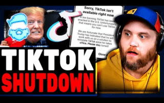 Image of people reacting to tiktok shutdown announcement