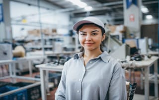 Person in a workshop environment representing new employment