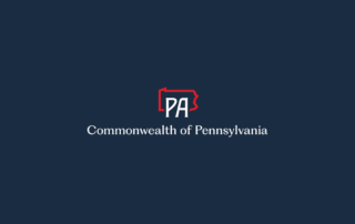 Outline of pennsylvania with "pa" letters