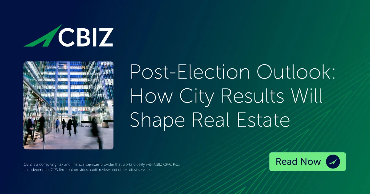 Cbiz post election real estate outlook