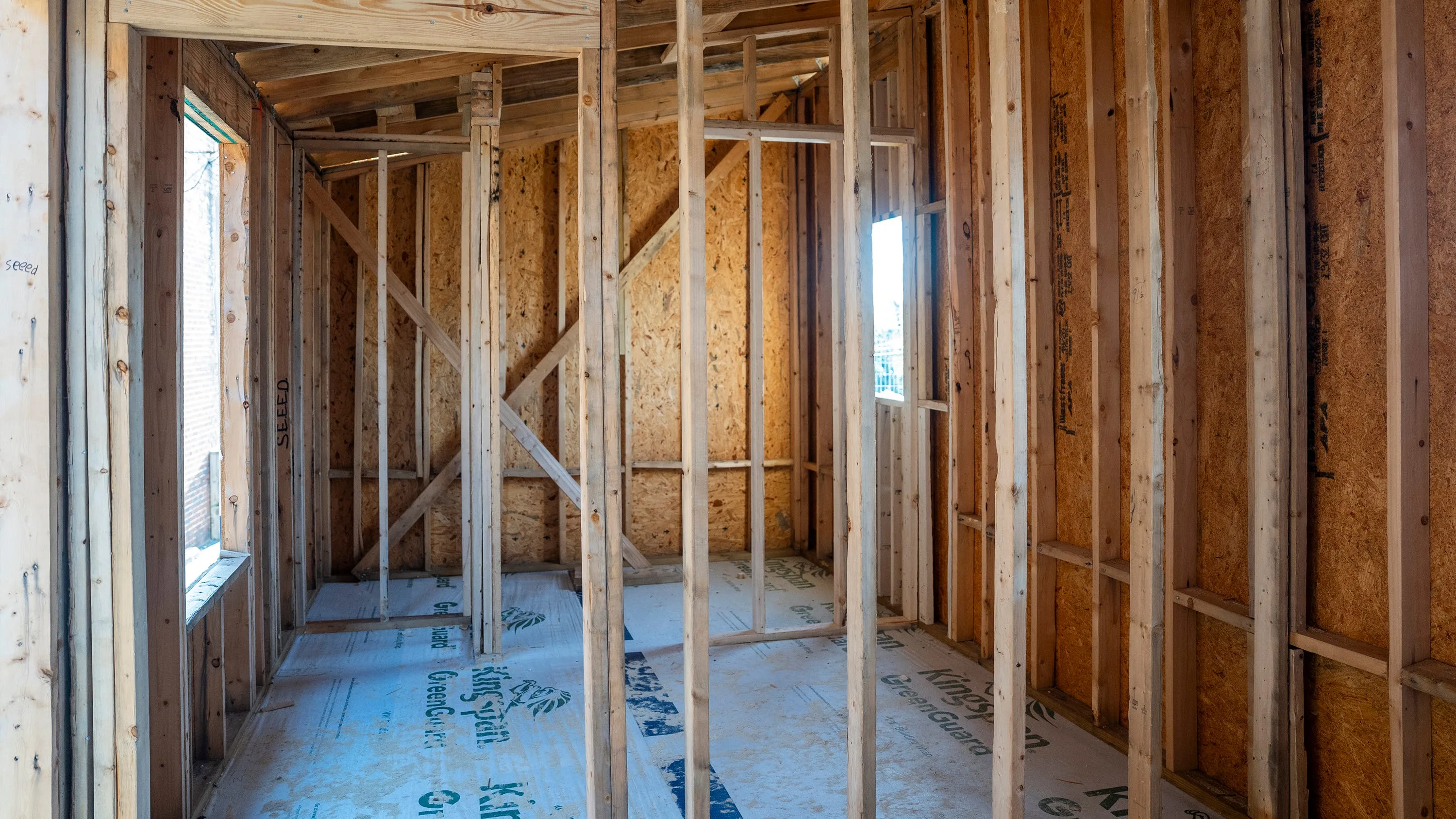 New home construction framing