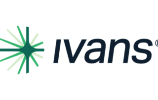Ivans logo with green starburst icon and dark blue wordmark
