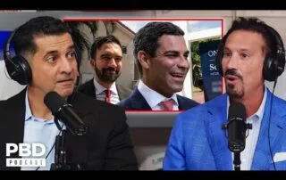 Pbd podcast episode thumbnail featuring two hosts in discussion with microphones.